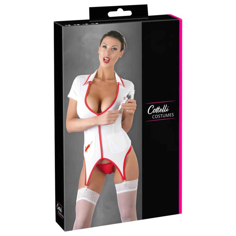 Cottelli - Oblečenie sestričky s podväzkovým pásom - M