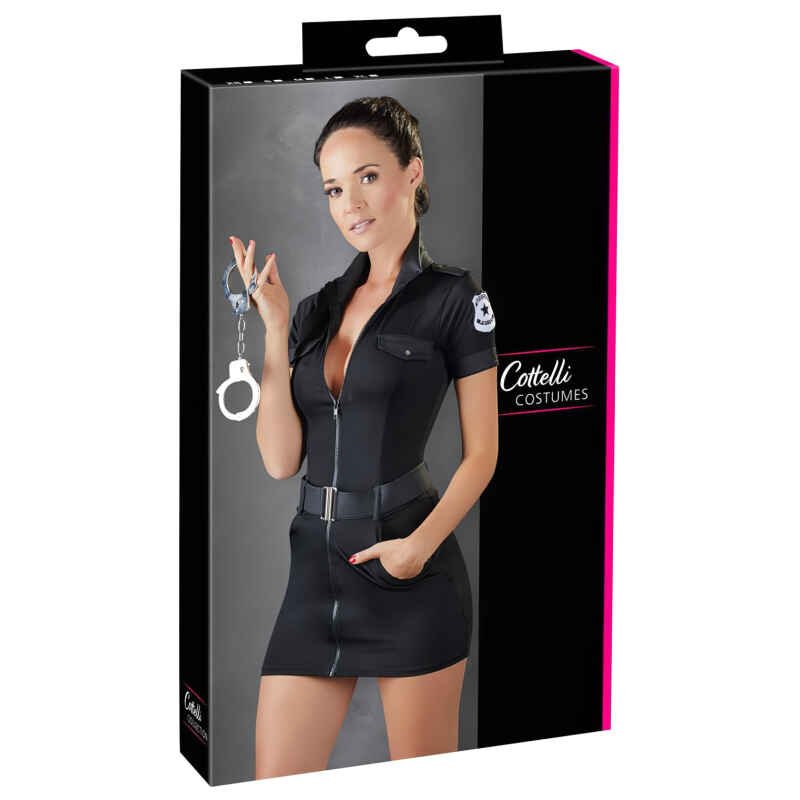 Cottelli Police - kostým policajtky (čierny) - L