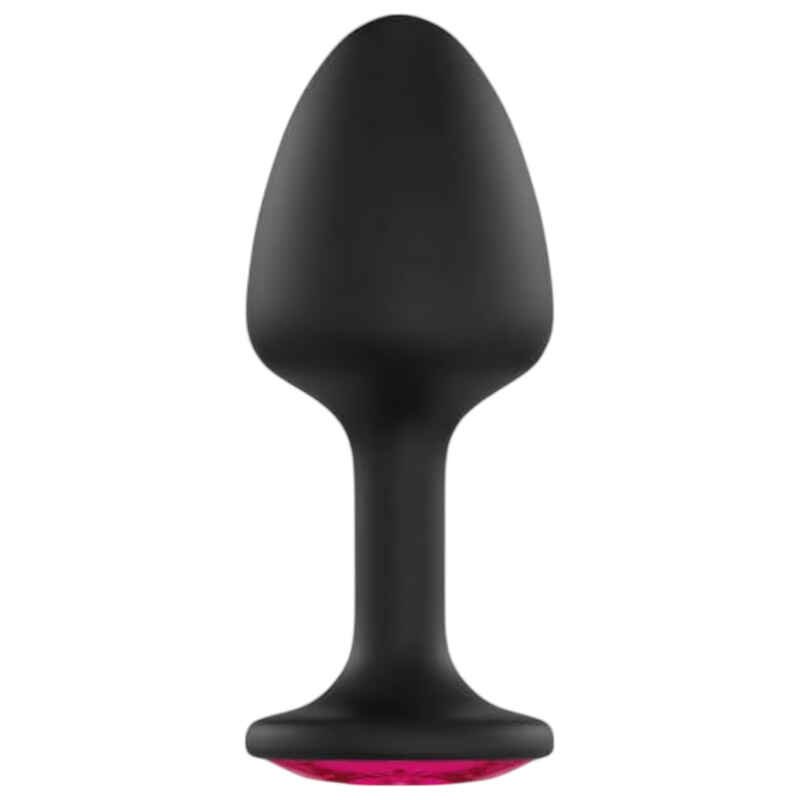 Dorcel Geisha Ruby XL - análny kolík s ružovým kameňom (čierny)