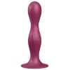 Satisfyer Double Ball-R - prísavkový dildo s váhou (červený)