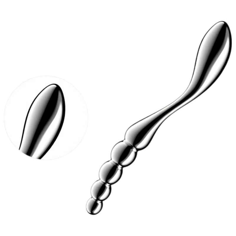 Satisfyer Star Force 1 - guľkový oceľový dildo (strieborný)