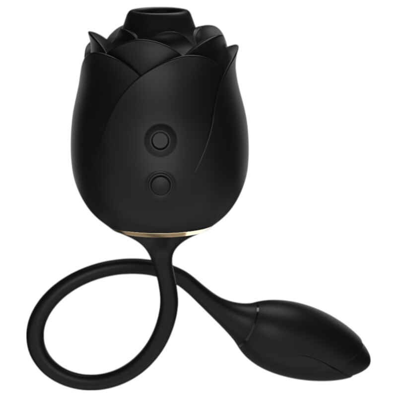 Päťdesiat odtieňov sivej - sací stimulátor a vibračné vajíčko (čierne)