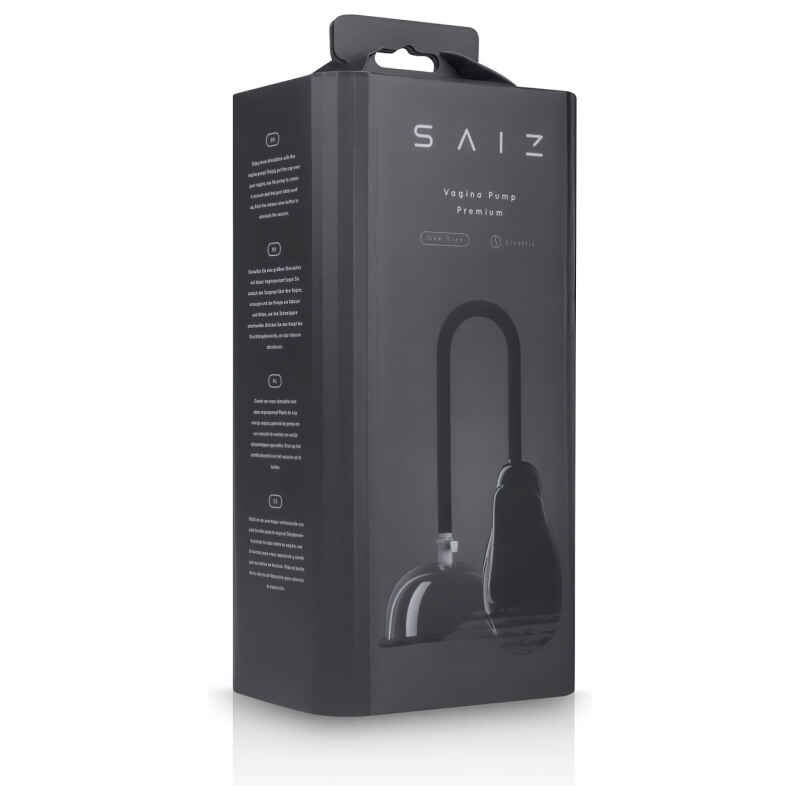 Saiz Premium - automatická vagínová pumpa (priehľadná-čierna)